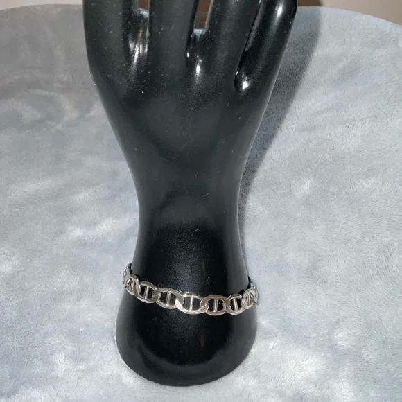 Italy 925 Mariner Link Bracelet - Picture 3 of 7